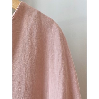 Váy linen trơn dáng suông Hàn quốc second hand