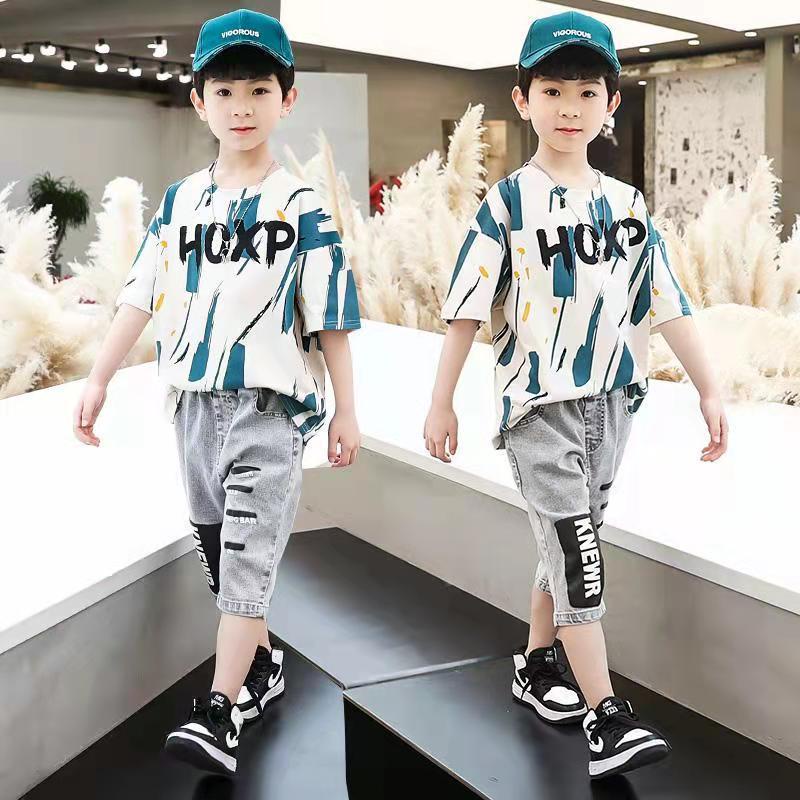 Bộ Đồ Thời Trang Mới Cho Bé Trai 2022 Tay Ngắn