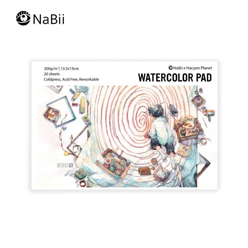 Sổ vẽ màu nước 300gsm Nabii Bông  NABII x HALCYON PLANET Limited Edition!! 🤩✨