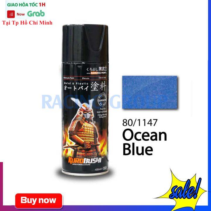 Sơn Xịt Xe Máy Chính Hãng Samurai 80/1147 Xanh Dương - Bám Dính Tốt Trên Mọi Bề Mặt