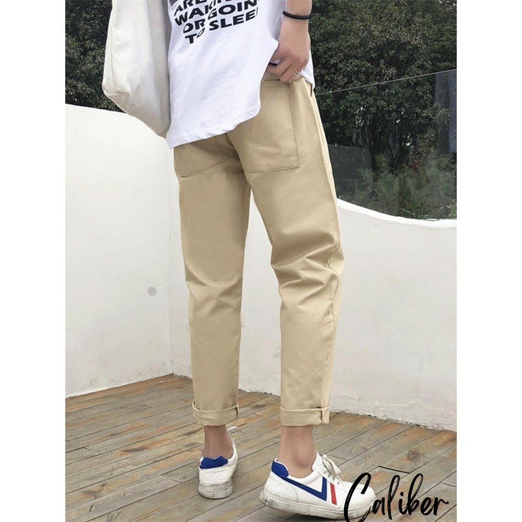 Quần Baggy Kaki Nam CALIBER hàn quốc Ống Suông Unisex - Kiểu quần nam kaki  CQD05