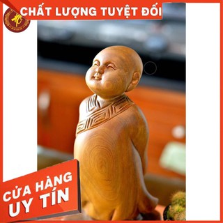 TƯỢNG VẠN SỰ TÙY DUYÊN GỖ BÁCH XANH NGUYÊN KHỐI