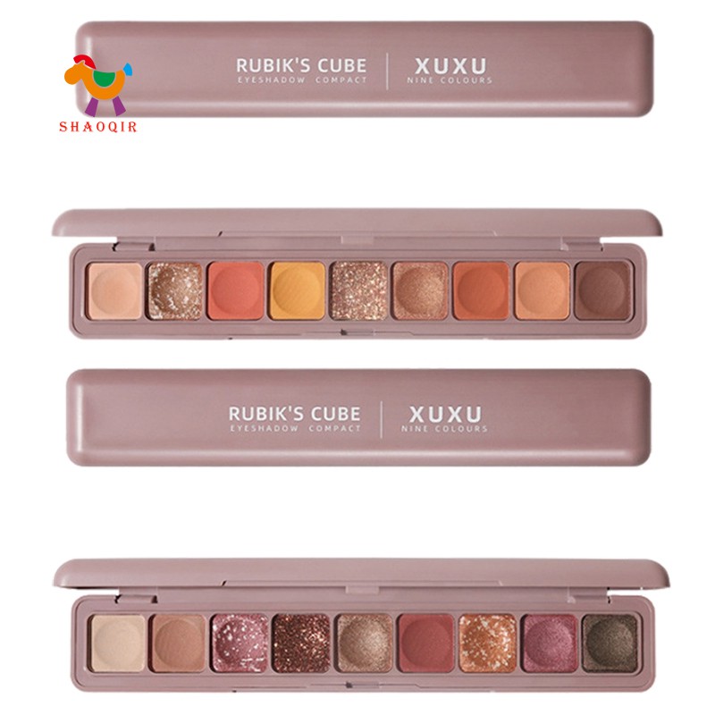 (Hàng Mới Về) Bảng Phấn Mắt 9 Màu Lì Ánh Ngọc Trai Phân Cực Lâu Trôi Kháng Nước Xuxu 03