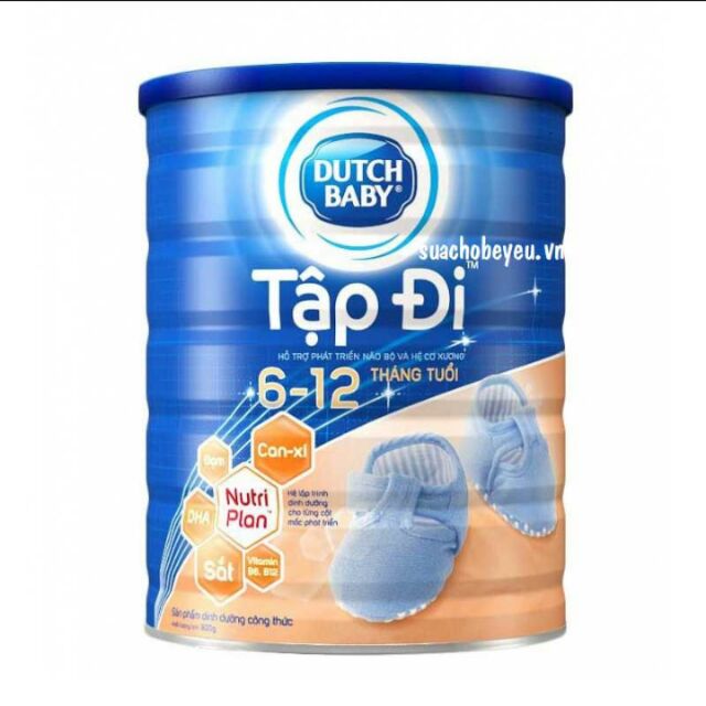 Sữa bột Dutch Baby Tập đi xanh (6-12 tháng) 900gr