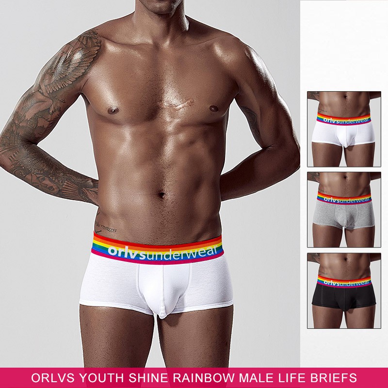 ORLVS Quần lót boxer thoáng khí phong cách gợi cảm cho nam Or507