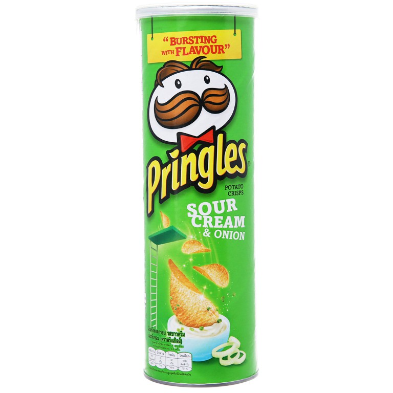 Khoai Tây Chiên Pringles Vị Kem Chua Và Hành (Lon 110g)