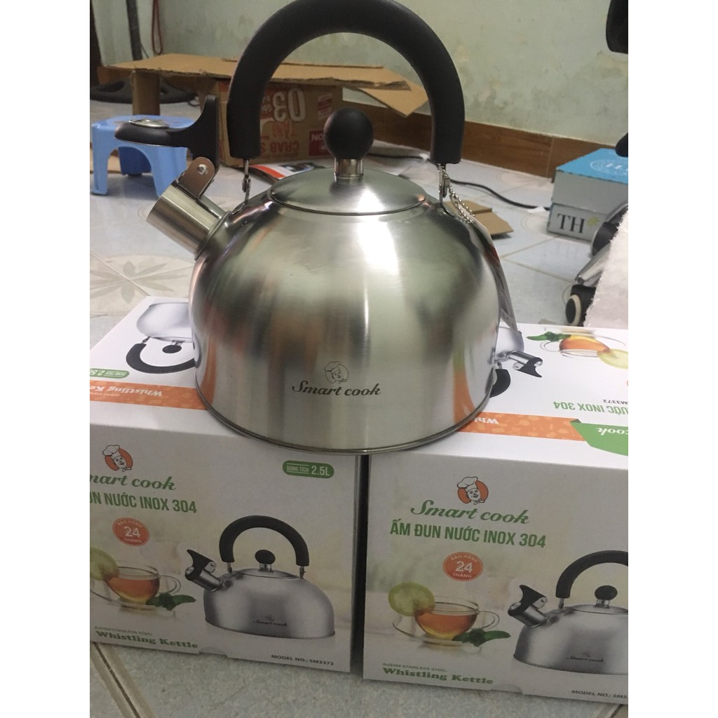 ẤM ĐUN NƯỚC BẰNG INOX 304 ELMICH SMART COOK  2.5L EL3372- DÙNG CHO BẾP TỪ, HỒNG NGOẠI, GAS