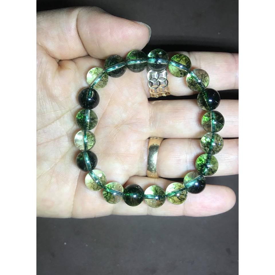 VÒNG TAY THIÊN NHIÊN ƯU LINH XANH LÁ 8LY