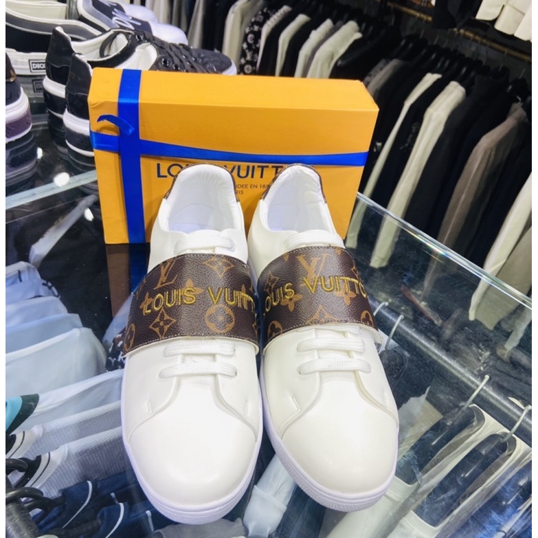 Giầy nam buộc dây có quoai dán hoạ tiết vân chìm, Giầy thể thao thời trang giới trẻ phong cách hiện đại btshop 38-42.