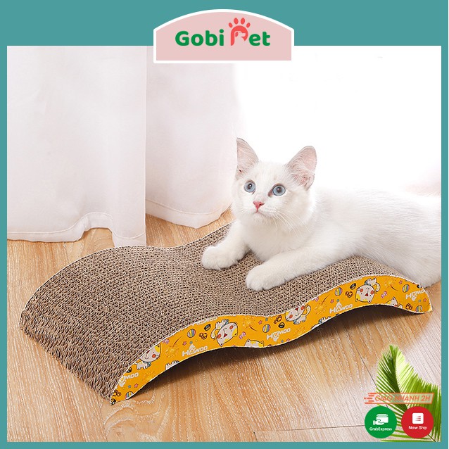 Tấm đồ chơi, bàn cào móng cho mèo dáng gợn sóng - Gobi Pet