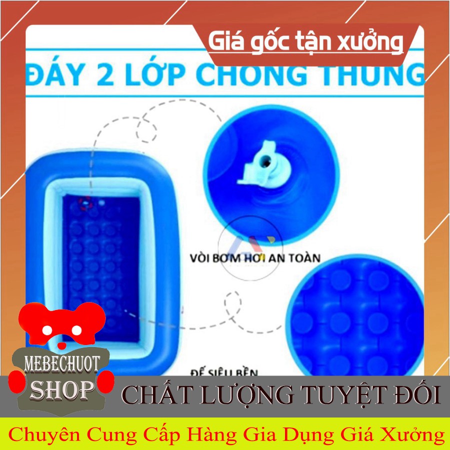 BỂ BƠI PHAO CHỮ NHẬT 1M2, 1M6, 1M8 LOẠI 2 TẦNG, 3 TẦNG SIÊU TO, DÀY .