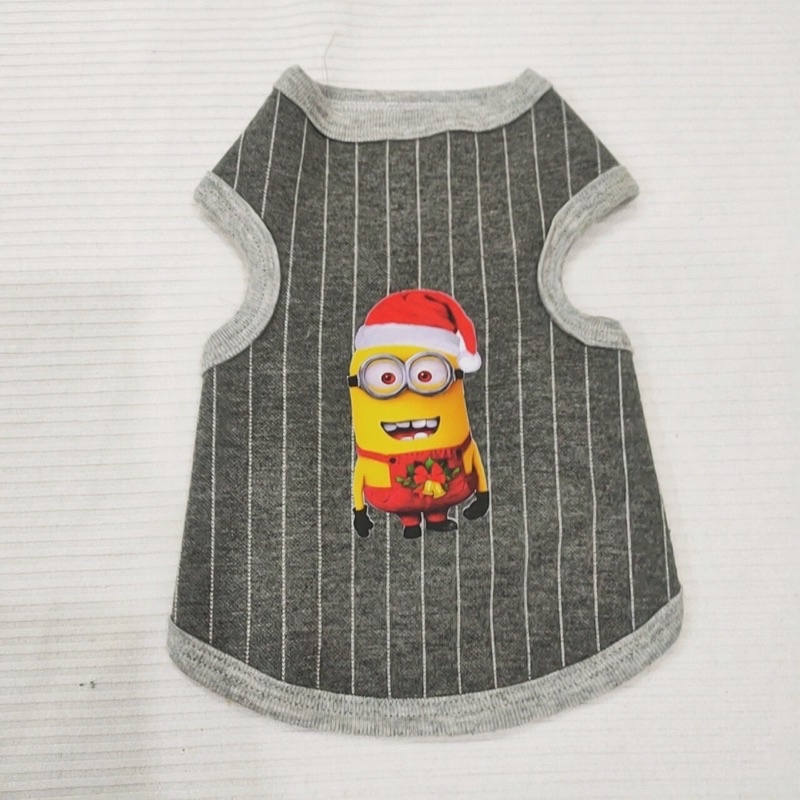 Áo sát nách hoạ tiết MINION NOEL dành cho thu cưng, Quần áo dành cho chó mèo LaLi Petfashion