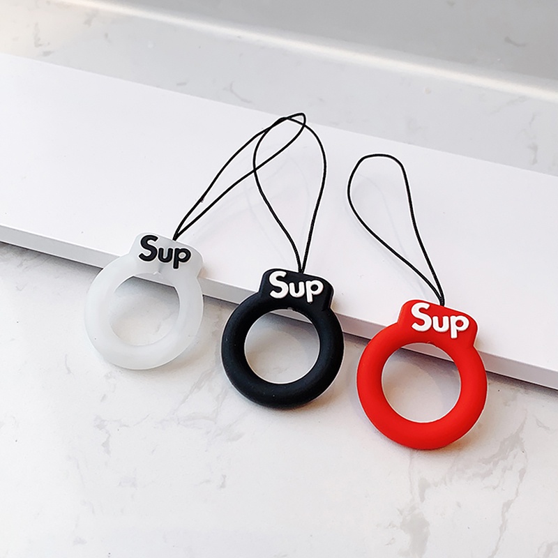 Dây Đeo Điện Thoại/Thẻ Xe Buýt/Thẻ Xe Buýt Bằng Silicon Mềm Màu Tương Phản Có Thể Sử Dụng Lại