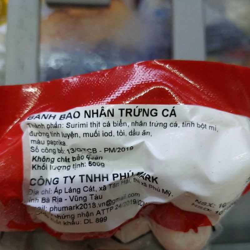 [Q.Phú Nhuận] Cá viên nhân trứng cá Phú Mark 500g