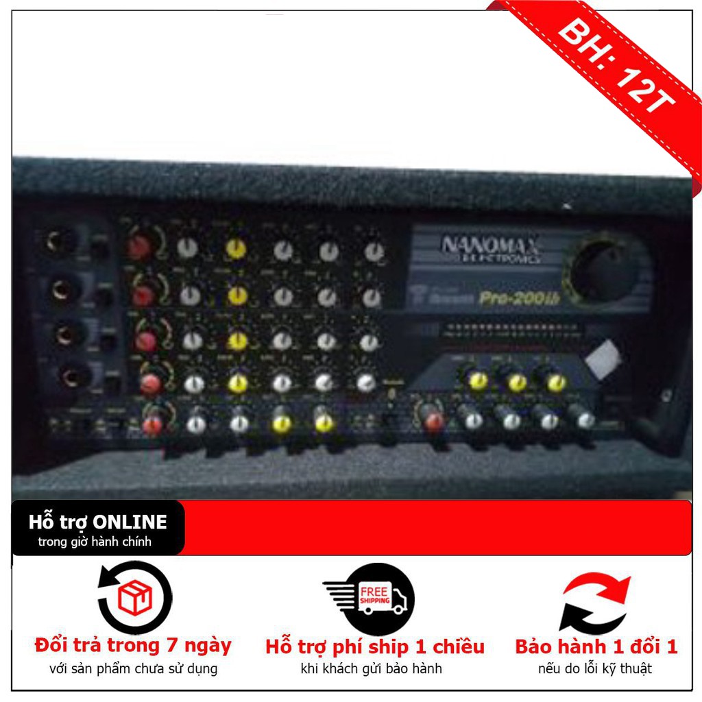 [ Giảm giá 10%] Amply Karaoke Bluetooth Nanomax Pro-200ib - hàng chất lượng