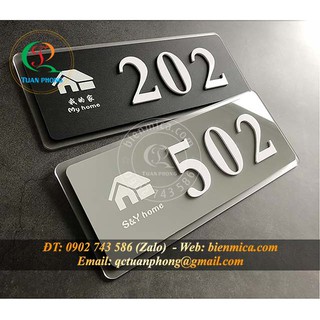 Biển Số Phòng Khách Sạn, Bảng Số Phòng Cao Cấp - Số Nổi