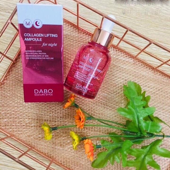 Serum Nâng Cơ, Chống Nhăn Xóa Nám Xạm DABO Collagen Lifting Ampoule For Night Hàn quốc 30ml/Hộp- HÀNG CHÍNH HÃNG