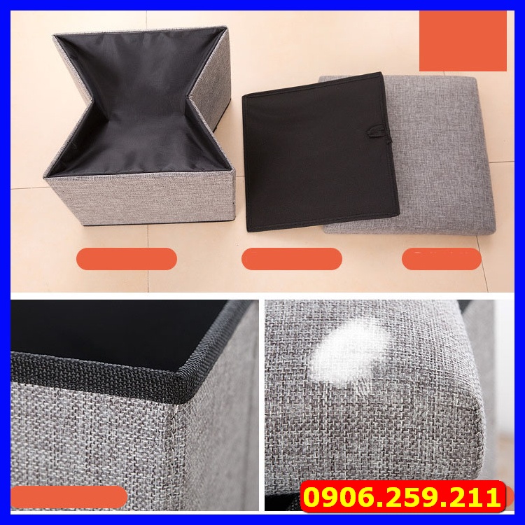 Ghế ngồi kiêm hộp đựng đồ đa năng - Tủ vải đựng đồ kiêm ghế ngồi tiện dụng