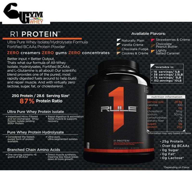 [Free Ship]  Combo Shaker và Sữa Dinh Dưỡng Tăng Cơ RULE 1 Protein 5Lbs (2.3 KG) Chính Hãng  - Chính hãng