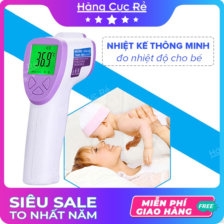 Máy đo nhiệt độ từ xa cho bé, không cần tiếp xúc, đo nhanh và chính xác - Shop Hàng Cực Rẻ