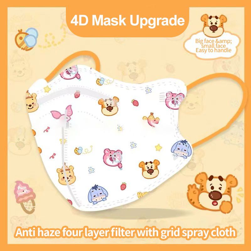 [ Mẫu Mới Về ] Set 5 Chiếc Khẩu Trang 5D KN95 Hoạ Tiết Siêu Dễ Thương Size Người Lớn