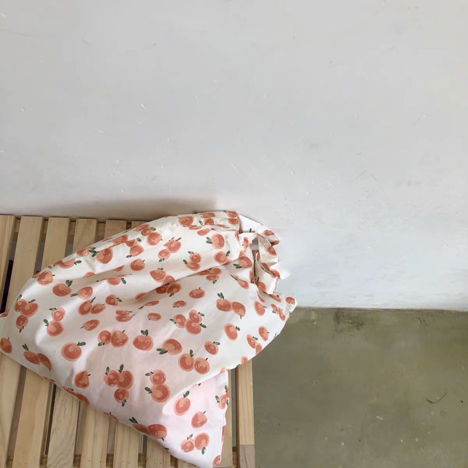 Túi đeo một bên vai bằng họa tiết trái cam dễ thương phong cách harajuku Nhật Bản