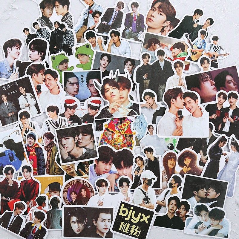 Set sticker Vương Nhất Bác Tiêu Chiến bộ hình dán trang trí Bác Quân Nhất Tiêu BJYX V24