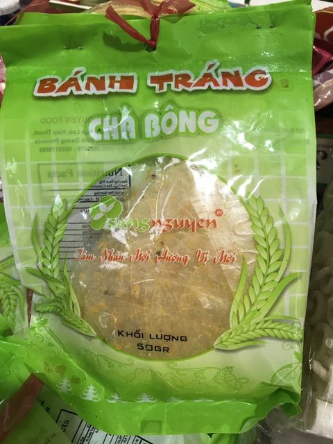 Xâu 12 gói bánh tráng chà bông