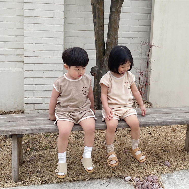 Bộ Quần Áo Cotton Không Tay Xinh Xắn Cho Bé