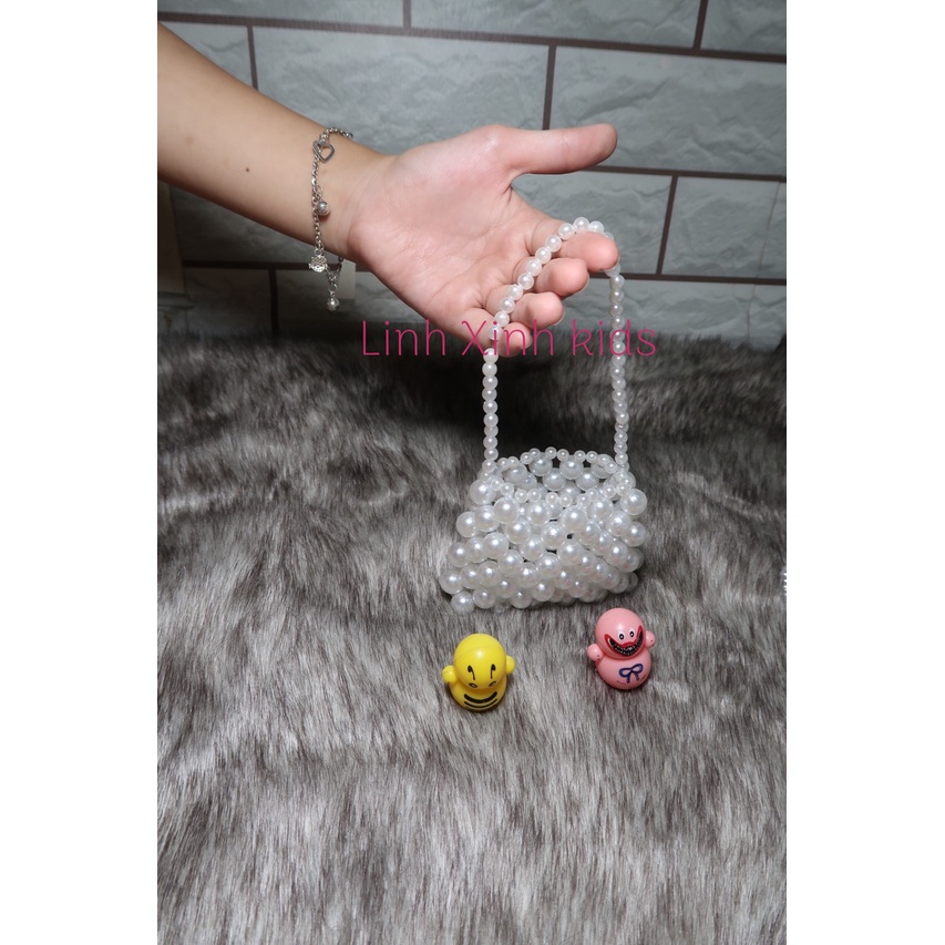 Túi xách mini ngọc trai giả xinh xắn cho bé- Sản phẩm Linh Xinh kids handmade