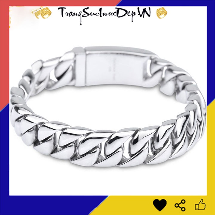 Lắc tay nam inox cao cấp 12mm khóa hộp đẳng cấp bảo hành không đen, không gỉ đem lại đẳng cấp phong độ cho người đeo