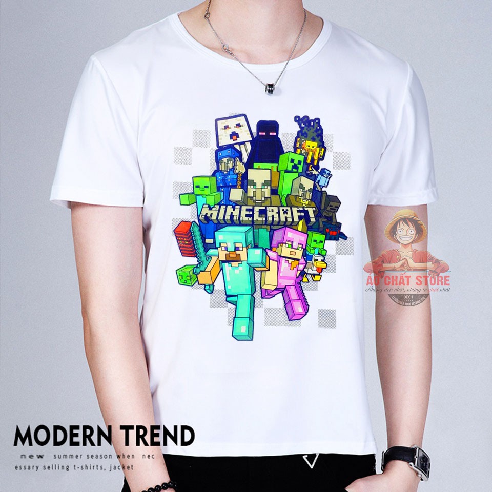Áo Thun MINECRAFT Siêu Đẹp - Áo Minecraft Mẫu Mới MC11 cao cấp