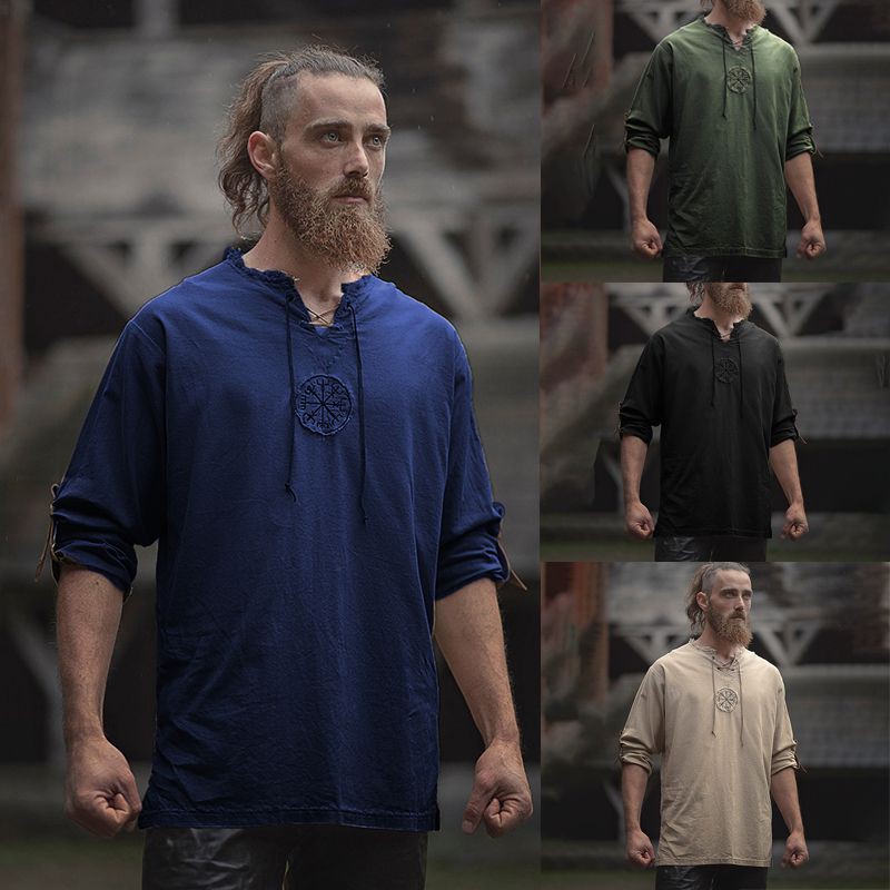 Áo Thun Hóa Trang Phong Cách Viking Cổ Điển Cho Nam