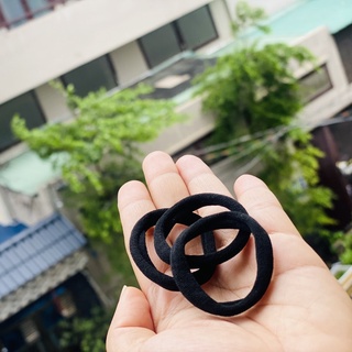 Dây cột tóc trơn màu đen mẵu basic