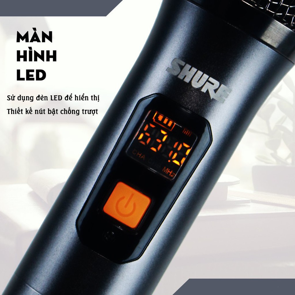 [Sale hot] Micro Karaoke Không Dây SHURE U4000 Chính Hãng Cực Hay-Toàn Thân Hợp Kim Nhôm-Bảo Hành trọn đời - Hàng chất l