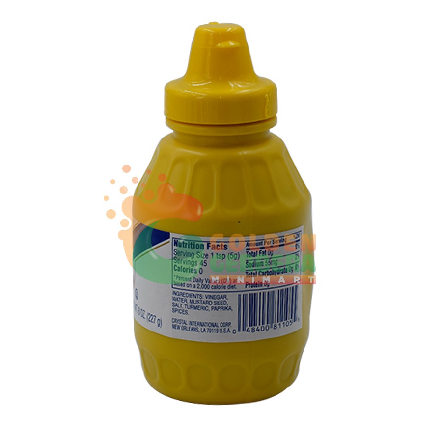 Mù Tạt Vàng Crystal 227Ml