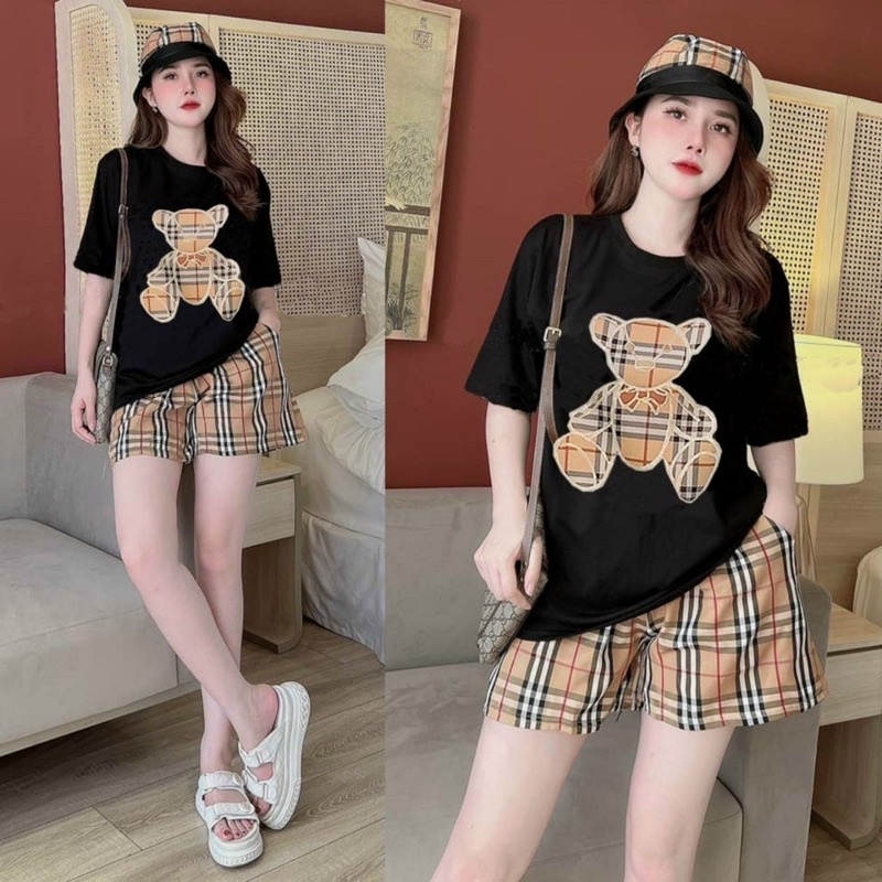 Sét bộ thun thêu GẤU BBR