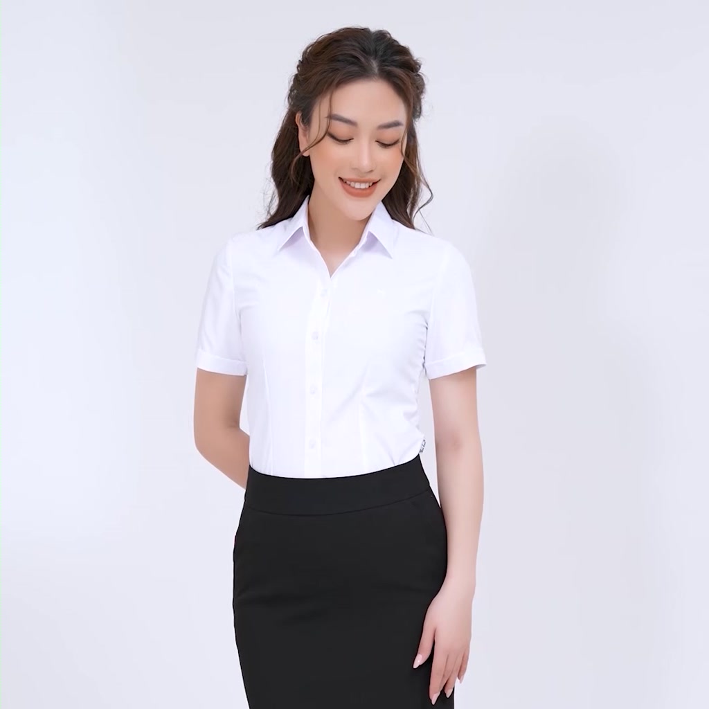 Áo sơ mi nữ công sở Thái Hòa ngắn tay các màu ASW0301-R01 | BigBuy360 - bigbuy360.vn