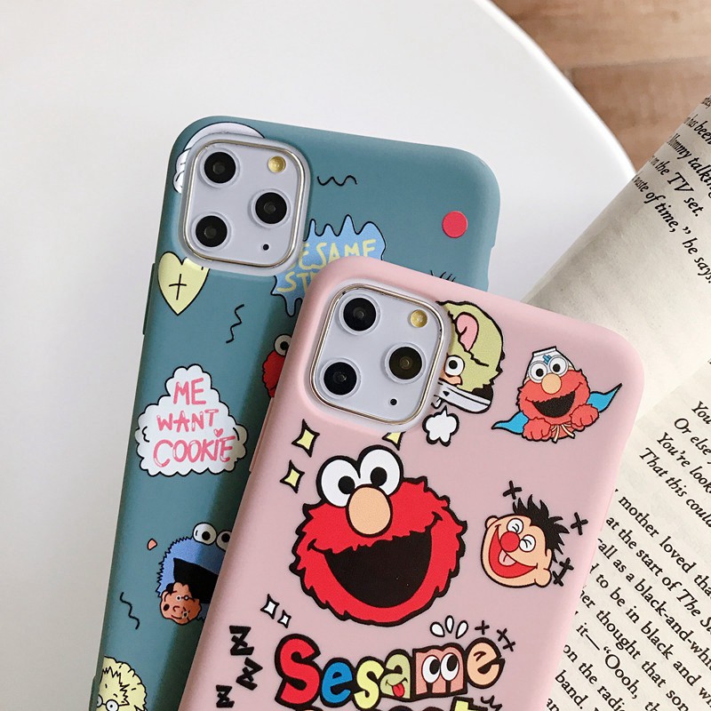 Ốp điện thoại silicone mềm phong cách phim Sesame Street dễ thương cho iPhone 11 Pro Max XS XR X iPhone 6 6s 7 8 Plus | BigBuy360 - bigbuy360.vn