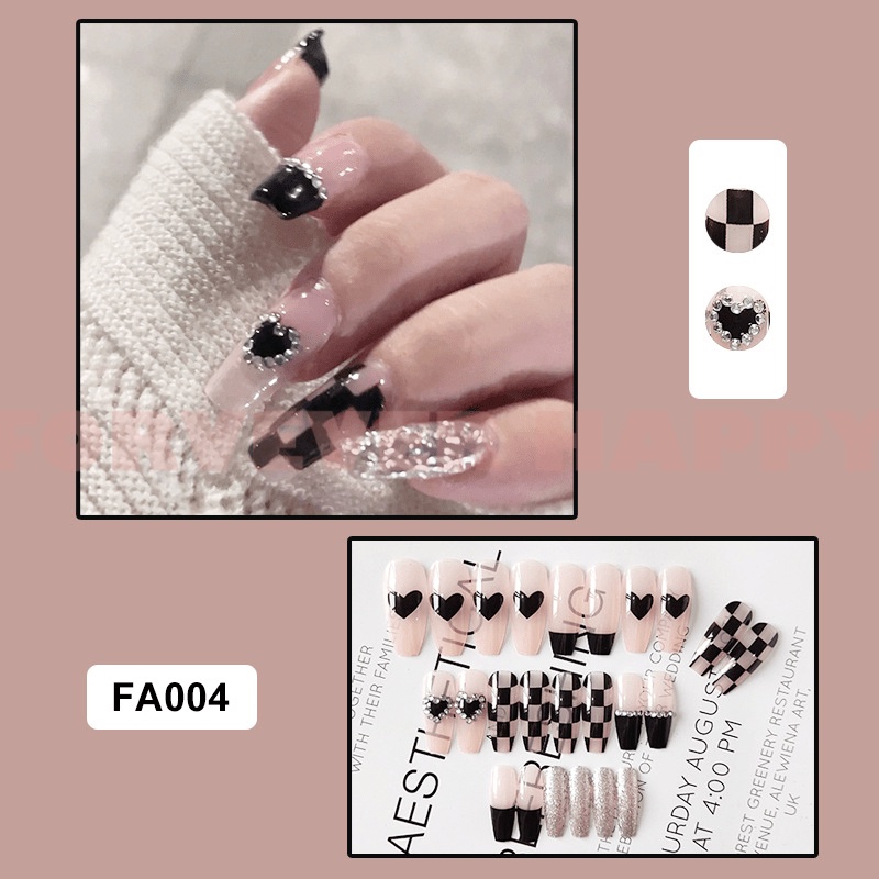 Bộ 24 Móng Tay Giả Dài Kèm Keo Mẫu Mới