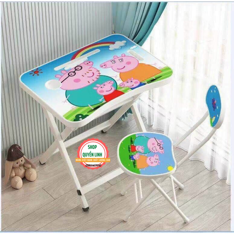 (Sỉ lẻ}Bộ bàn học trẻ em gấp gọn thông minh, hoạt tiết hoạt hình đa dạng, bàn ăn cho trẻ gấp gọn, bàn để laptop gấp gọn | BigBuy360 - bigbuy360.vn