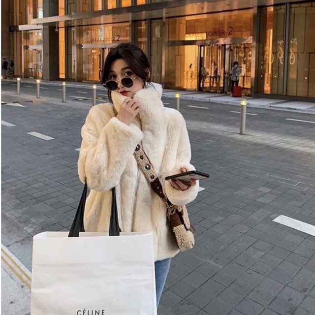 [ Freeship Extra ]_Áo Khoác Lông trần trám ( ảnh thật shop chụp )