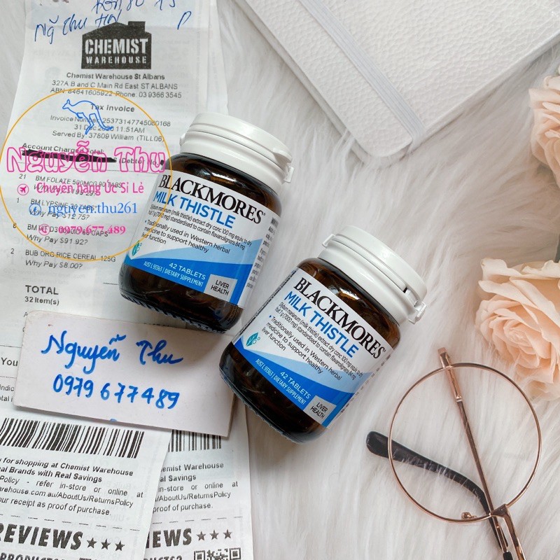 Viên uống hỗ trợ chức năng gan khỏe mạnh - Blackmores Milk Thistle 42 viên Úc