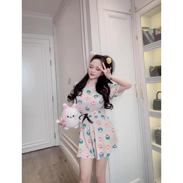 BÁN SỈ BỘ COTTON HÌNH THÚ QUẦN GIẢ VÁY CUTE ( bảng màu tự chụp )