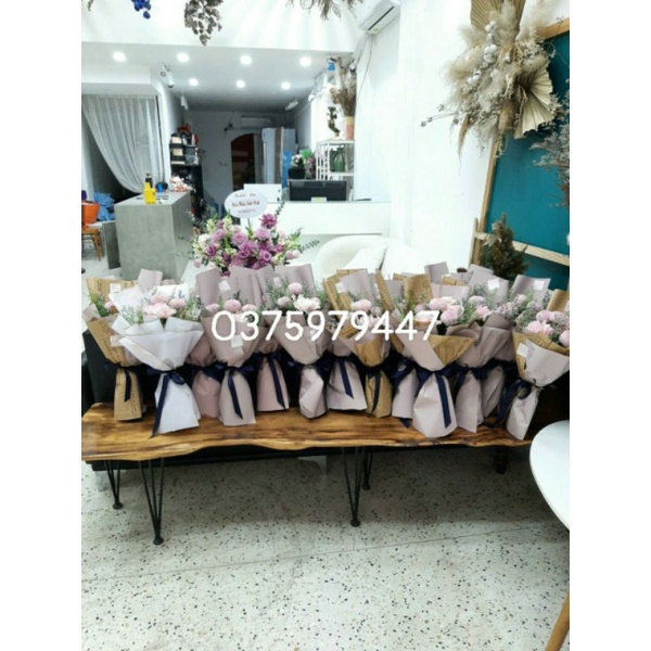 Bó hoa hồng tươi 꽃다발 sinh nhật sự kiện