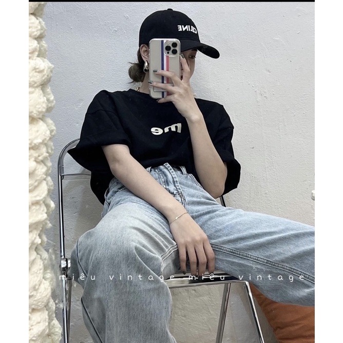 Áo phông in chữ me -phông 3158 form rộng chất dày