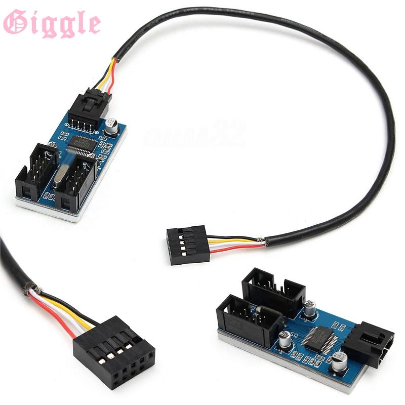 Bộ bo mạch mở rộng 9 chân cắm kết nối 1 cổng USB với 2 cổng USB kèm dây cáp | BigBuy360 - bigbuy360.vn