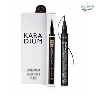 ( CHÍNH HÃNG ) Kẻ Mắt💖MỚI VỀ💖 Kẻ mắt dạ siêu mảnh Karadium Waterproof Brush Liner Black chống nước vỏ trắng