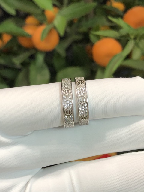 Nhẫn đôi carter nạm đá xi kim cao cấp-Có bán lẻ chiếc