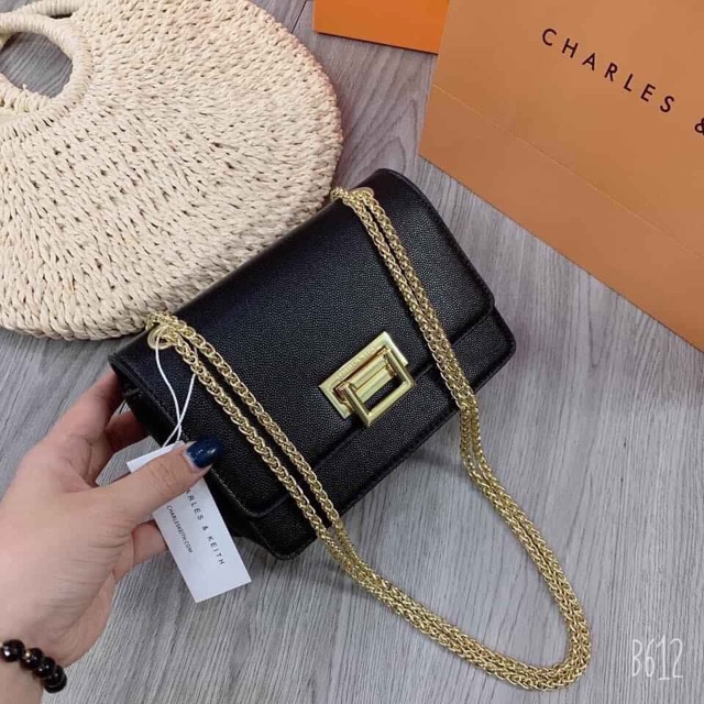 Túi xách chữ C khoá gập đeo 2 kiểu
